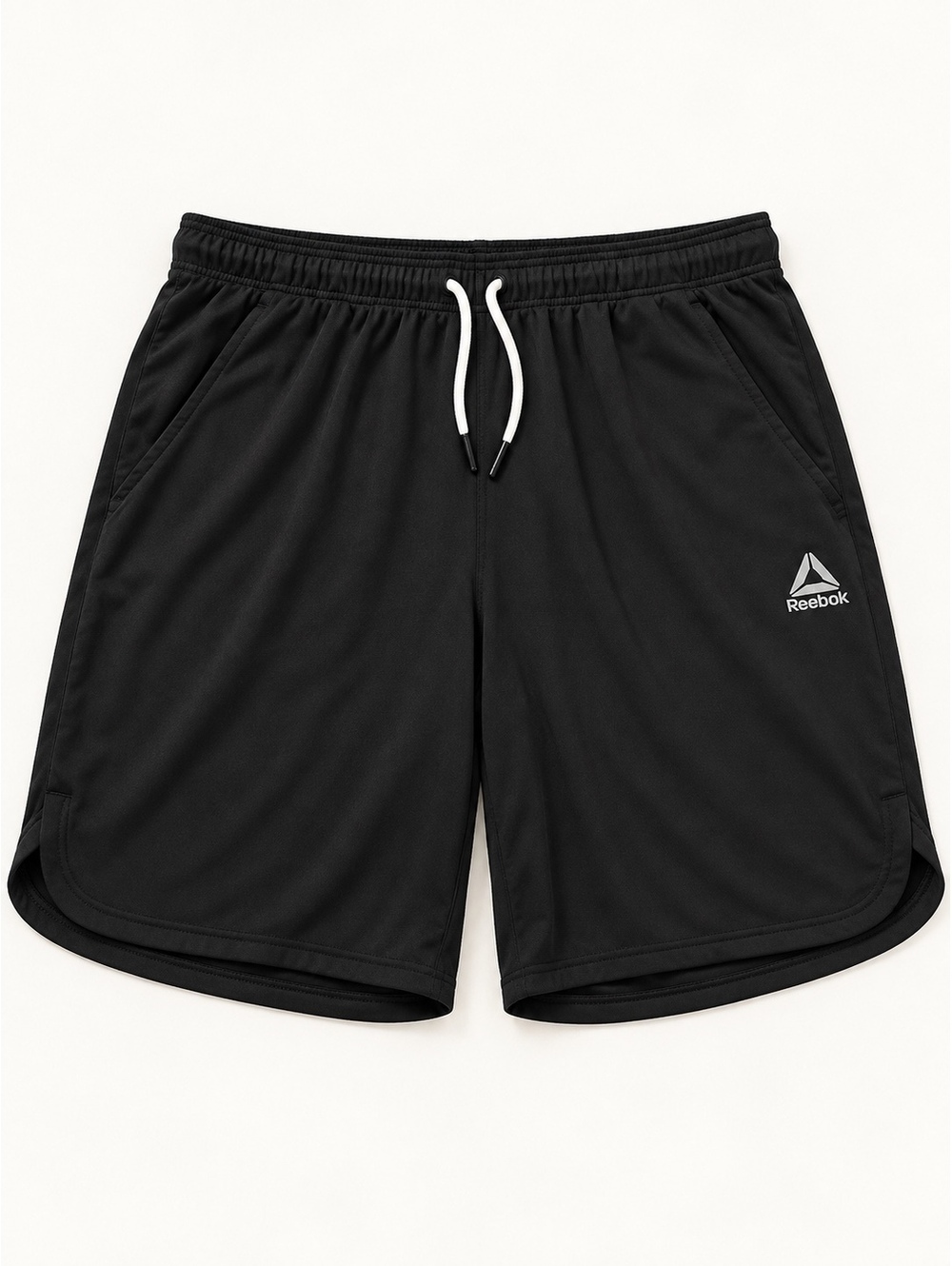 Reebok Men’s XL Black Athletic Shorts Drawstring Pockets New
